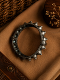 Charulata Antique Handmade Bracelet, Rajasthani Indian Ceremonial Large Cuff, Tribal Statement Cuff,
