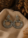 Charulata Dual-Headed Peacock Chandbali Earrings