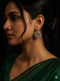 Charulata Silver-Plated Star Fish Shaped Hoop Earring