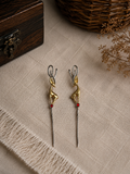 Charulata  Dual Tone Deer Tails Bugadi Earrings