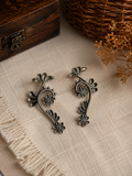Charulata Flower with leaf Earcuff