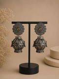 Charulata Yellow Stoned Floral Kalash Motif Dangler